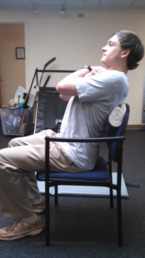 golf stretch seated towel finish